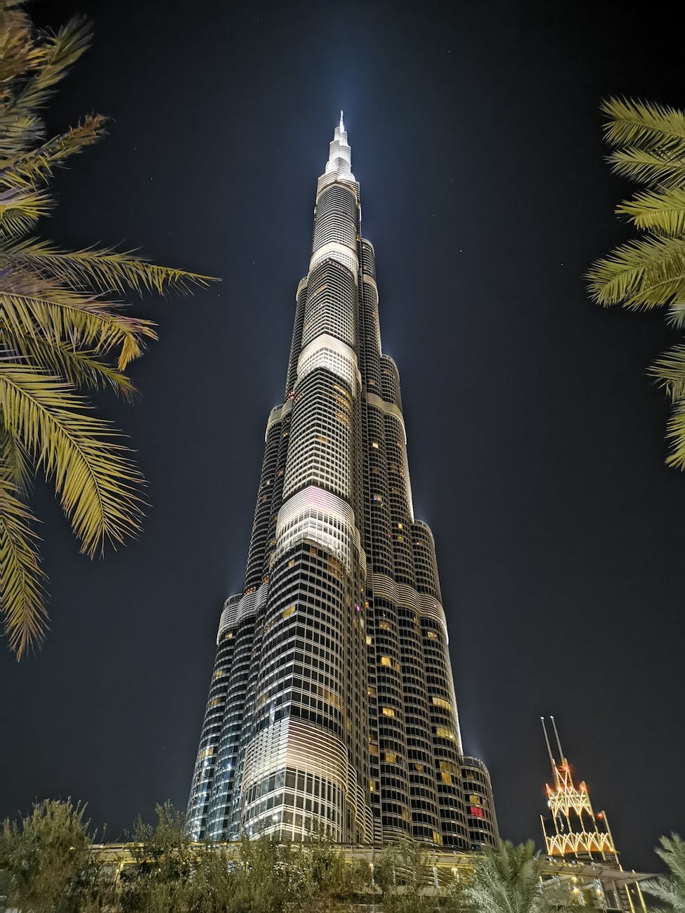 ligthed building during night time