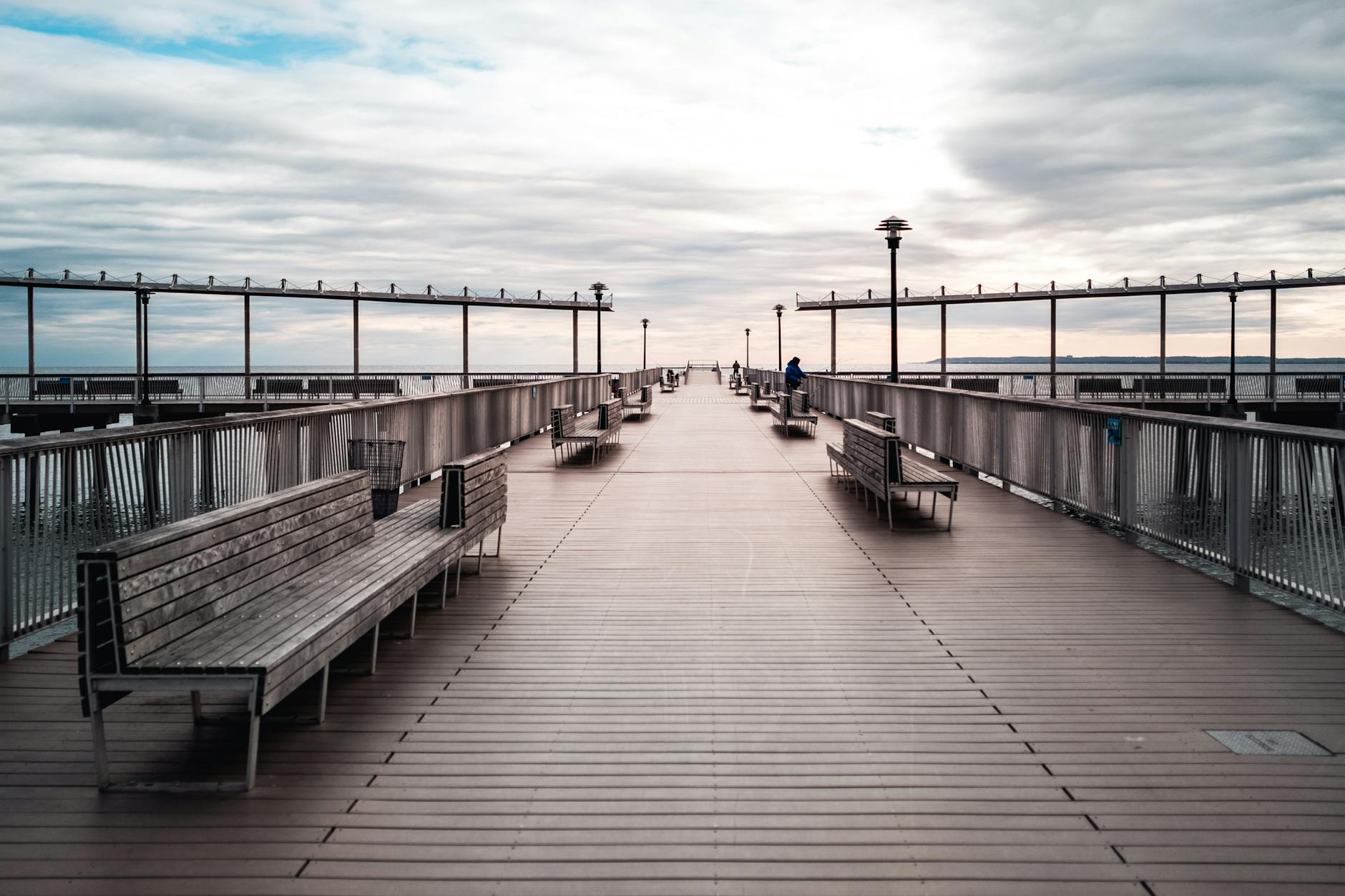 photo of benches at the pier