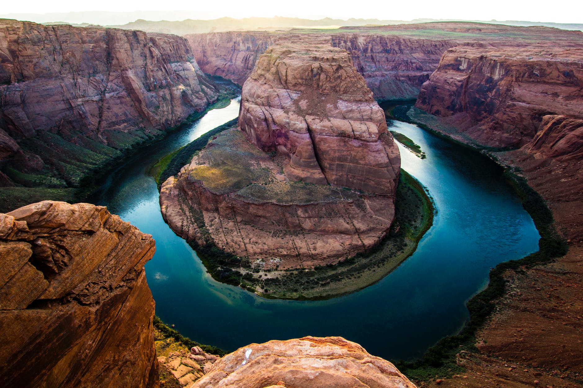 birds eye photography of horseshoe bend arizona