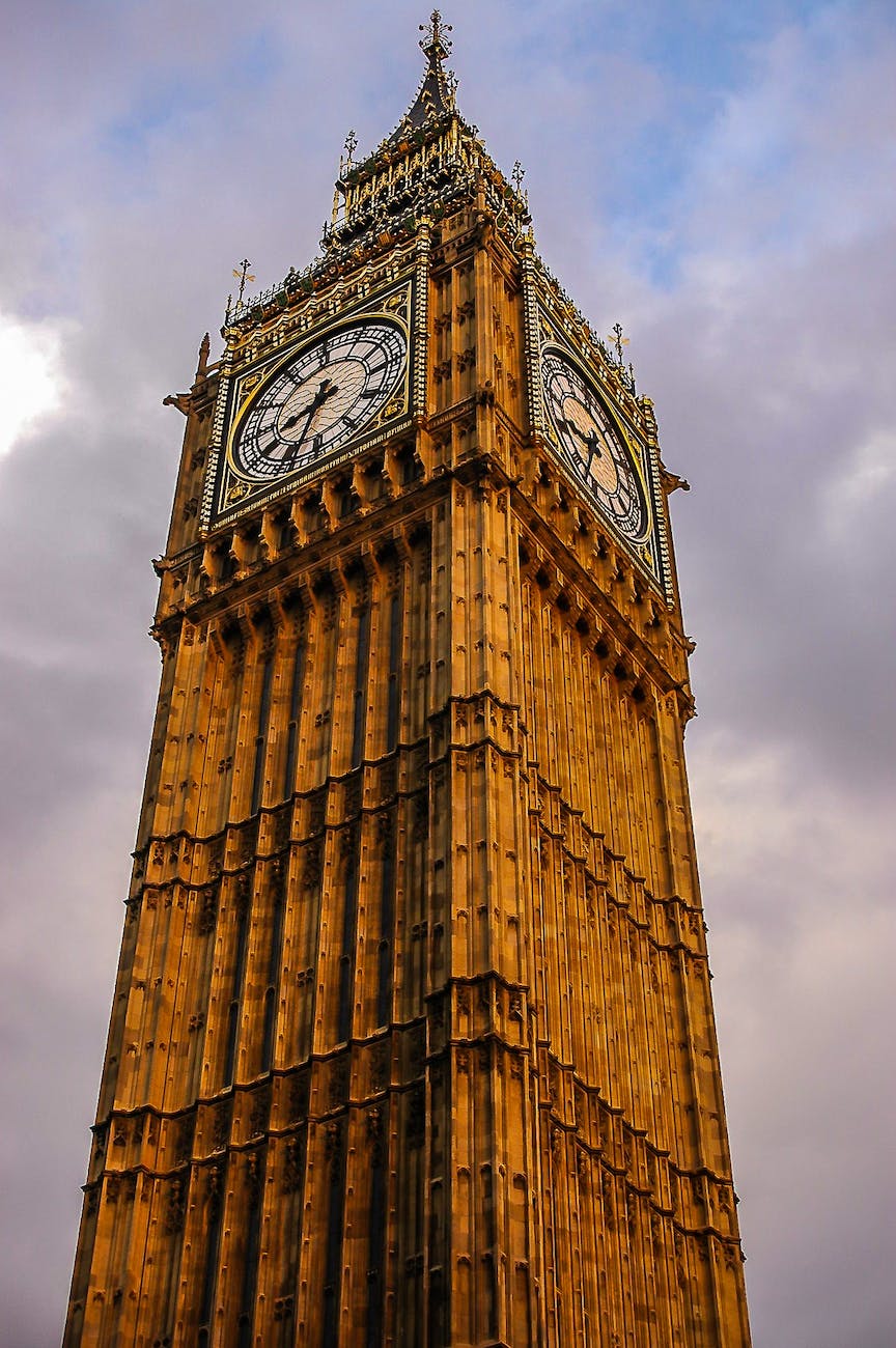 bottom view of big ben