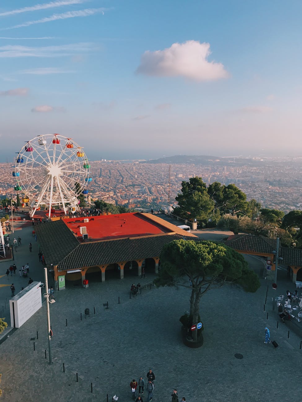 aerial photo of an amusement park